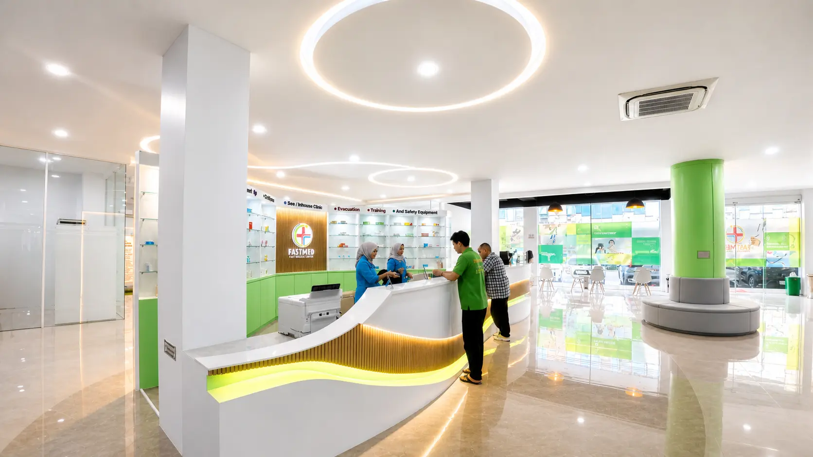 Area pendaftaran Fast Medika Center